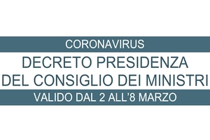 Coronavirus – Scuola, servizi, attività commerciali e pubblici esercizi: nuovo decreto Presidenza del Consiglio